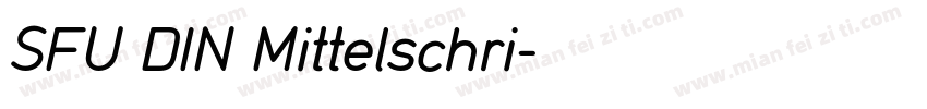 SFU DIN Mittelschri字体转换